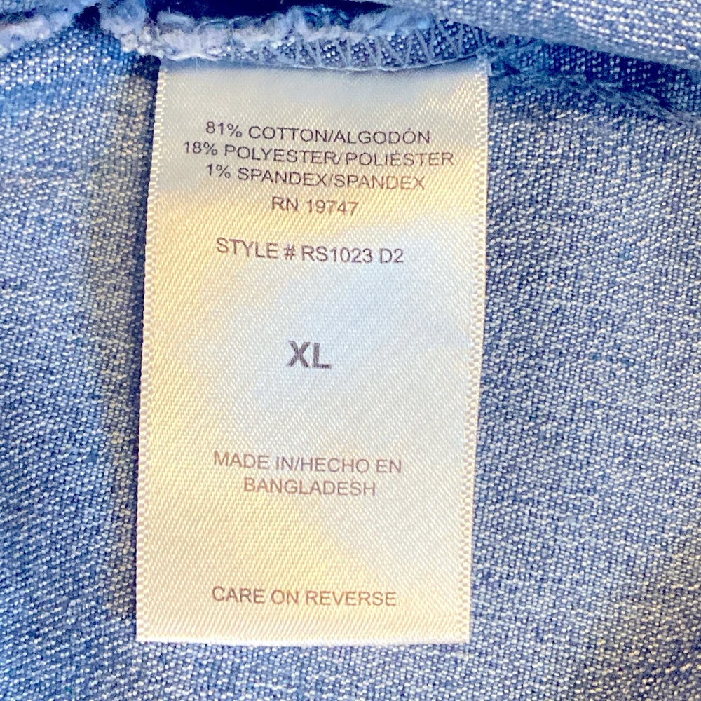 Real Size Woman’s Blue Denim Capri, Size XL Elastic Waist Band NWOT - Picture 5 of 6